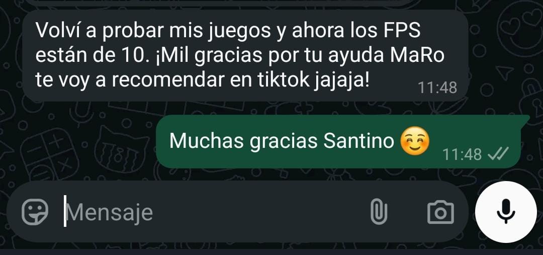 Santino mejorando los FPS en juegos